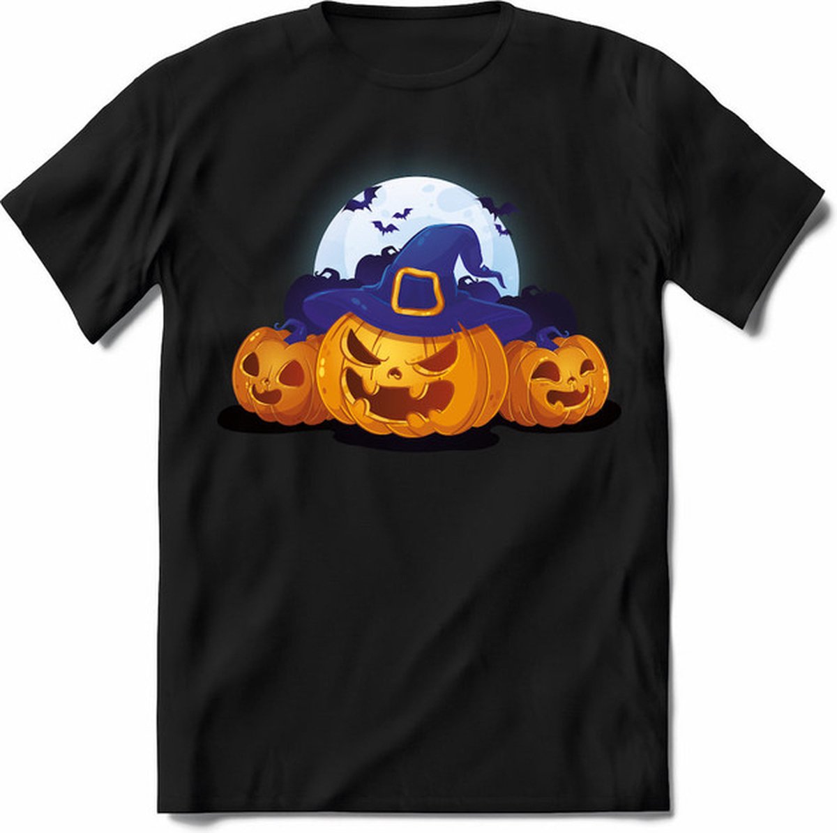 Halloween T-Shirt | Horror  Kleding Heren / Dames | Weerwolf , Monster , Vleermuis en Pompoen  Shirt |